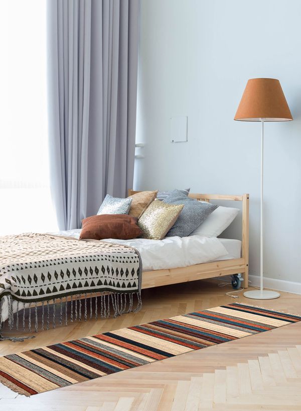 Kilim boho 1'11" x 6'6" en laine