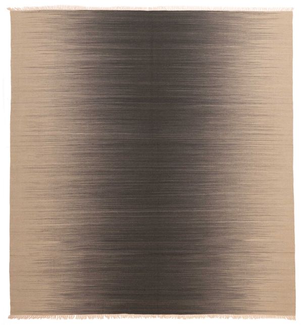 Turkish Ankara 8'11" x 9'2" Flat-Weave Wool Kilim 
