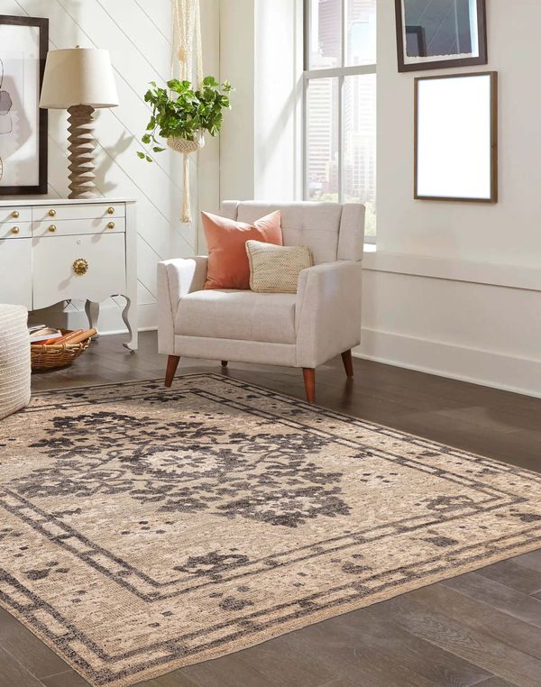 Indian Tangier 8'0" x 10'2" Hand-knotted Wool Rug 