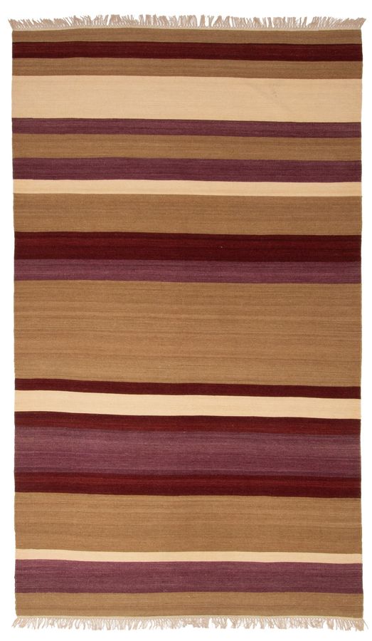 Turkish Boho 5'0" x 8'6" Flat-Weave Wool Kilim 