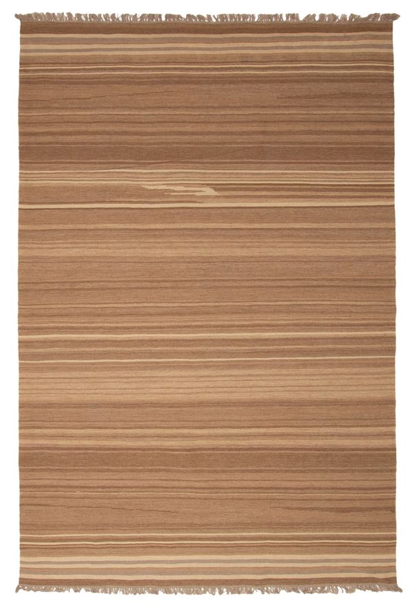 Turkish Boho 5'3" x 8'1" Flat-Weave Wool Kilim 