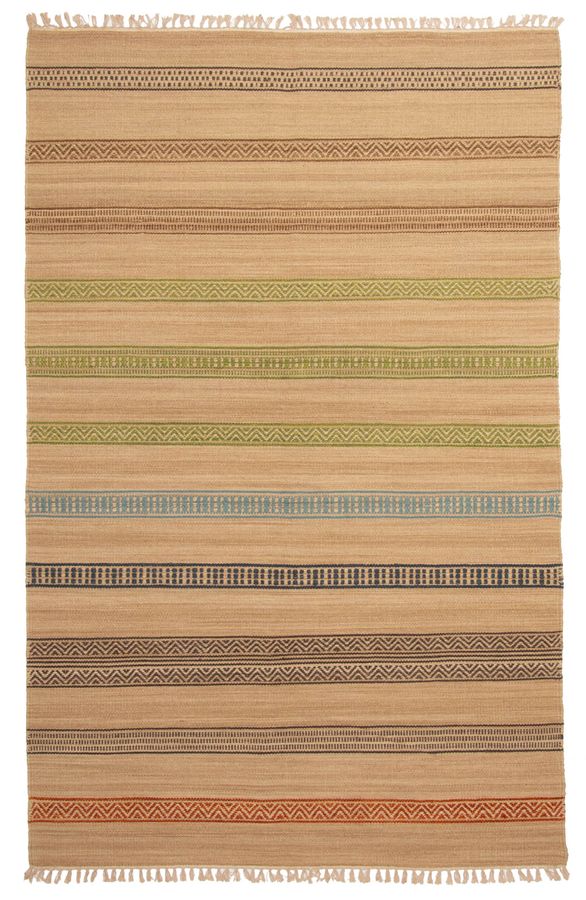 Turkish Boho 4'11" x 7'11" Flat-Weave Wool Kilim 