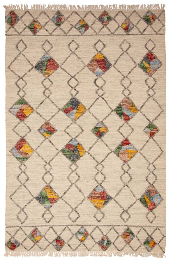 Turkish Ankara 5'3" x 8'1" Flat-Weave Wool Kilim 