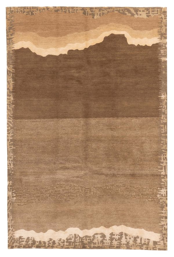 Nepal Opulence 6'0" x 9'0" Hand-knotted Viscose & Wool Rug 