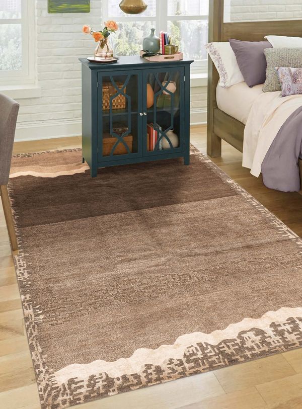 Nepal Opulence 6'0" x 9'0" Hand-knotted Viscose & Wool Rug 