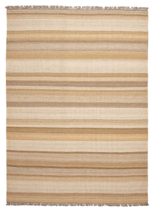 Turkish Boho 5'5" x 7'5" Flat-Weave Wool Kilim 