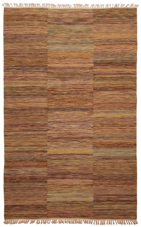 Turkish Ankara 5'0" x 8'0" Flat-Weave Wool Kilim 