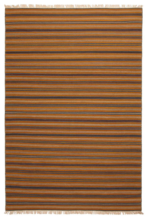 Turkish Boho 5'4" x 7'11" Flat-Weave Wool Kilim 