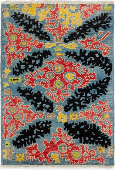 Indian Shalimar 4'3" x 6'1" Hand-knotted Wool Rug 