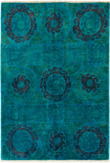 Indian Vibrance 6'0" x 8'9" Hand-knotted Wool Rug 