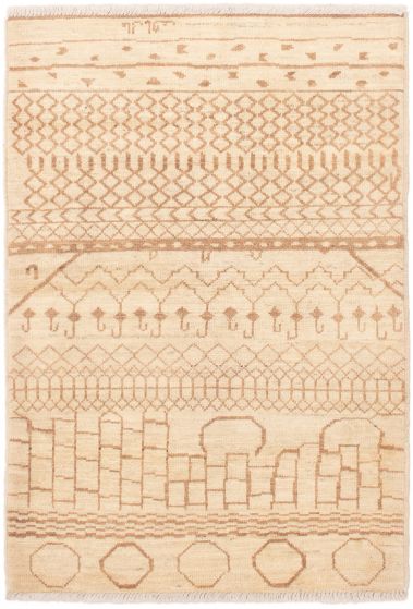Indian Tangier 4'4" x 6'3" Hand-knotted Wool Rug 