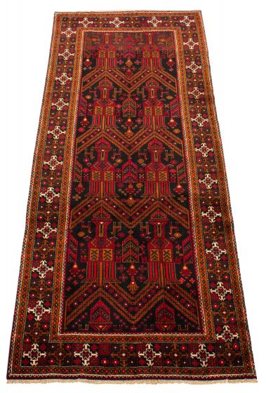 Persian Style 3'11" x 9'10" Hand-knotted Wool Rug 