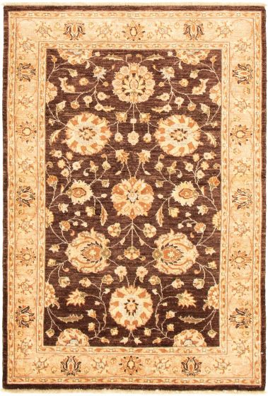 Pakistani Peshawar Oushak 4'0" x 6'1" Hand-knotted Wool Rug 