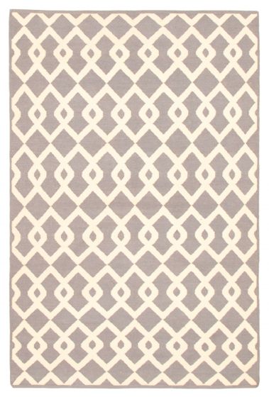 Indian Marrakech 5'10" x 8'10" Flat-Weave Wool Kilim 