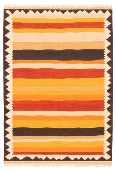 Turkish Ankara FW 6'9" x 9'11" Flat-Weave Wool Kilim 