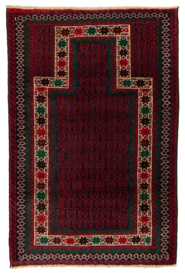 Afghan Teimani 3'1" x 4'9" Hand-knotted Wool Rug 