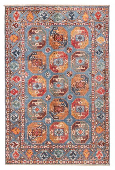 Afghan Uzbek Ghazni 3'10" x 5'10" Hand-knotted Wool Rug 