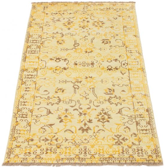 Indian Color transition 5'0" x 7'10" Hand-knotted Bamboo Silk Rug 