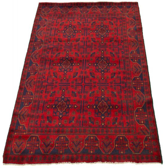Afghan Finest Khal Mohammadi 4'2" x 6'5" Hand-knotted Wool Rug 