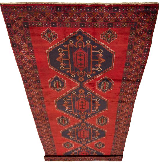 Afghan Teimani 4'8" x 13'0" Hand-knotted Wool Rug 