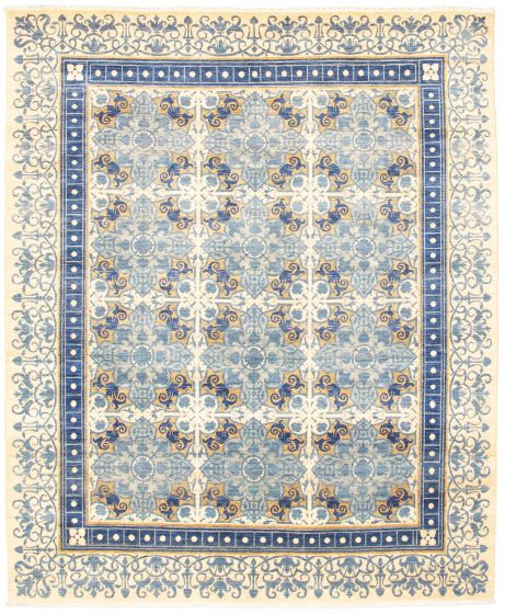 Pakistani Signature Collection 8'1" x 9'6" Hand-knotted Wool Rug 
