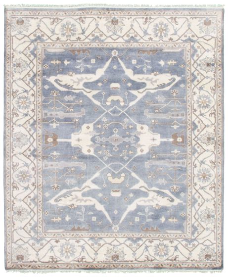Indian Royal Oushak 8'4" x 9'10" Hand-knotted Wool Rug 