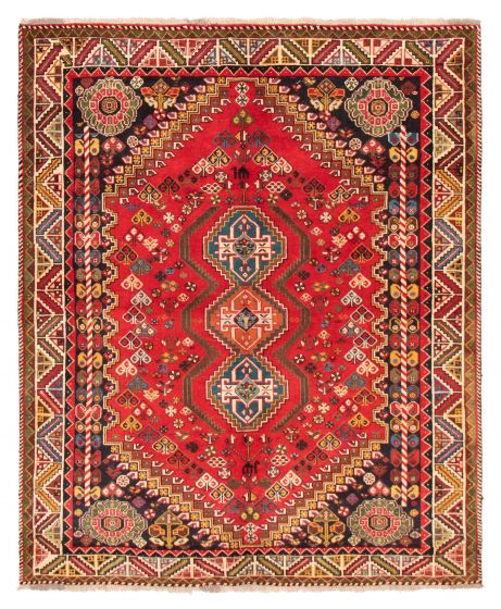 Persian Style 6'9" x 8'3" Hand-knotted Wool Rug 