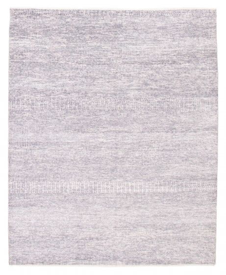 Indian Silk Shadow 7'10" x 9'8" Hand-knotted Viscose & Wool Rug 