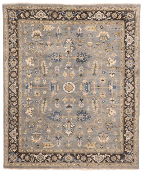 Indian Finest Agra Jaipur 7'9" x 9'7" Hand-knotted Wool Rug 