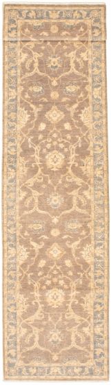 Pakistani Peshawar Oushak 2'6" x 11'5" Hand-knotted Wool Rug 