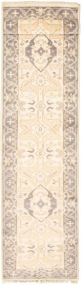 Indian Royal Oushak 2'6" x 11'10" Hand-knotted Wool Rug 