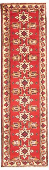 Afghan Finest Kargahi 2'9" x 9'9" Hand-knotted Wool Rug 