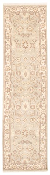 Indian Royal Oushak 2'7" x 9'10" Hand-knotted Wool Rug 