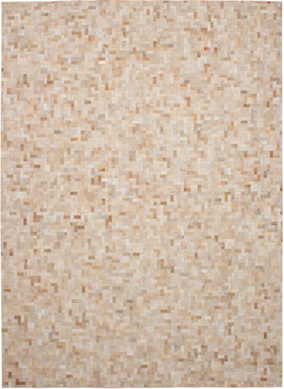 Argentina Cowhide Patchwork 8'2" x 10'2" Handmade Leather Rug 