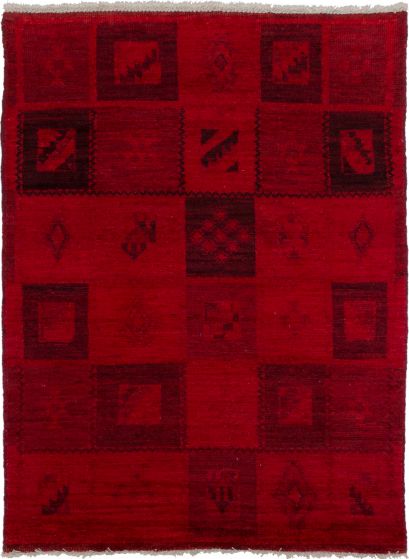 Indian Vibrance 4'3" x 5'9" Hand-knotted Wool Rug 