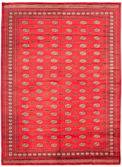 Pakistani Finest Peshawar Bokhara 9'3" x 12'6" Hand-knotted Wool Rug 