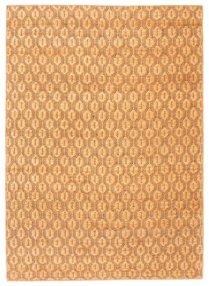 Indian Palas Denizli 5'4" x 7'4" Flat-Weave Jute Kilim 