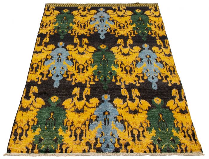 Indian Shalimar 5'1" x 10'3" Hand-knotted Wool Rug 