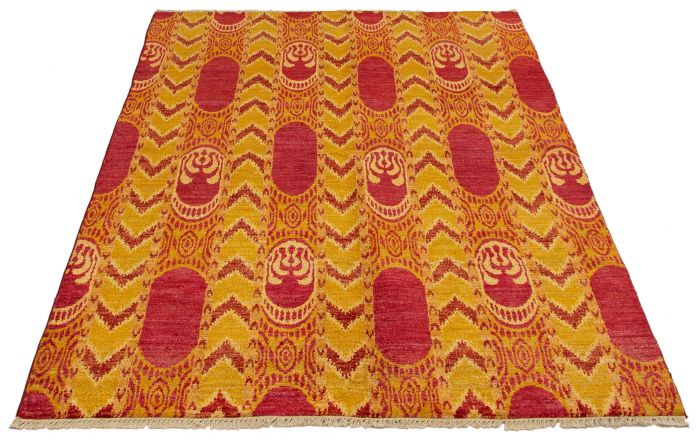 Indian Shalimar 6'0" x 9'1" Hand-knotted Wool Rug 