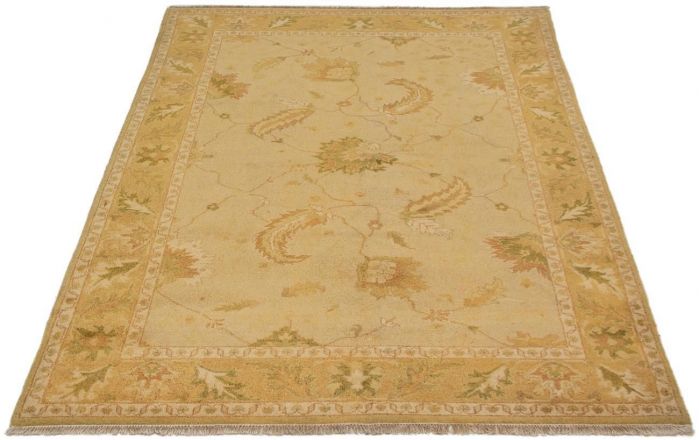 Indian Finest Oushak 6'5" x 9'2" Hand-knotted Wool Rug 