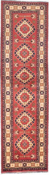 Afghan Finest Kargahi 2'11" x 10'2" Hand-knotted Wool Rug 
