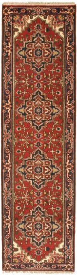 Indian Serapi Heritage 2'7" x 9'10" Hand-knotted Wool Rug 