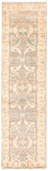 Indian Royal Oushak 2'7" x 10'2" Hand-knotted Wool Rug 