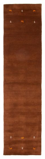 Indo Gabbeh 2'8" x 11'1" Hand Loomed Wool Runner Rug 
