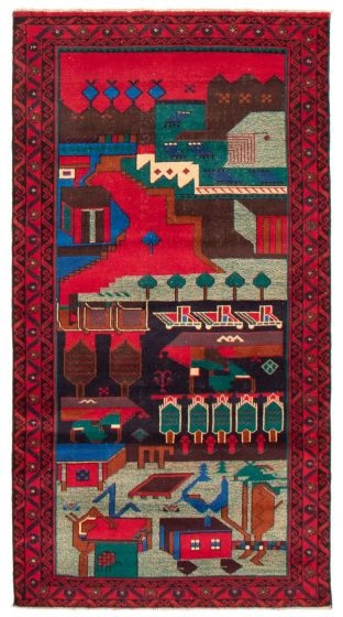 Afghan Royal Baluch 3'5" x 6'7" Hand-knotted Wool Rug 