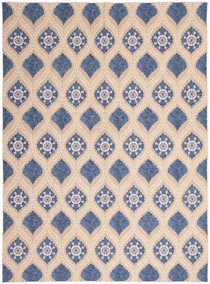 Indian Tamar II 9'6" x 13'6" Flat-Weave Wool Tapestry Kilim 