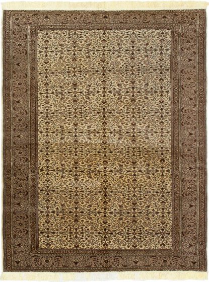 Turkish Kayseri Vintage 5'0" x 6'11" Hand-knotted Wool Rug 