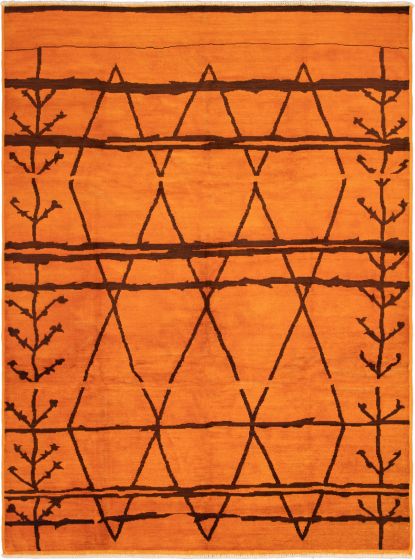 Indian Vibrance 10'0" x 13'3" Hand-knotted Wool Rug 