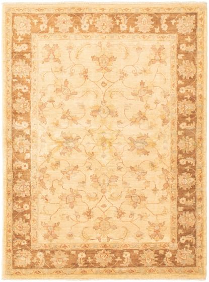Pakistani Peshawar Oushak 5'0" x 6'10" Hand-knotted Wool Rug 