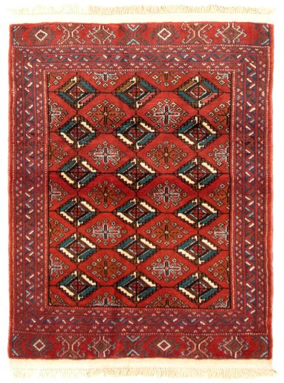 Turkmenistan Turkman 3'7" x 4'7" Hand-knotted Wool Rug 